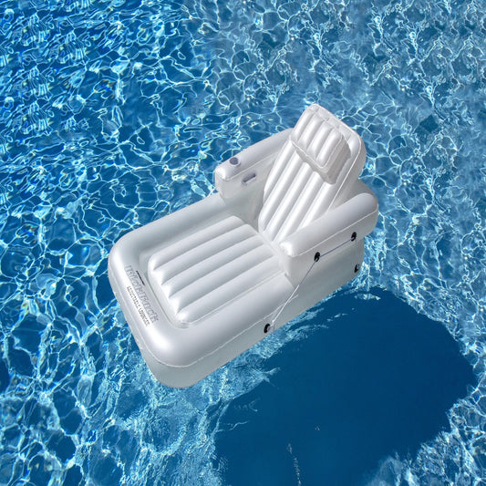 Inflatable Water Sports Kickback Adjustable Lounger Raft - 74" - Light Blue  -