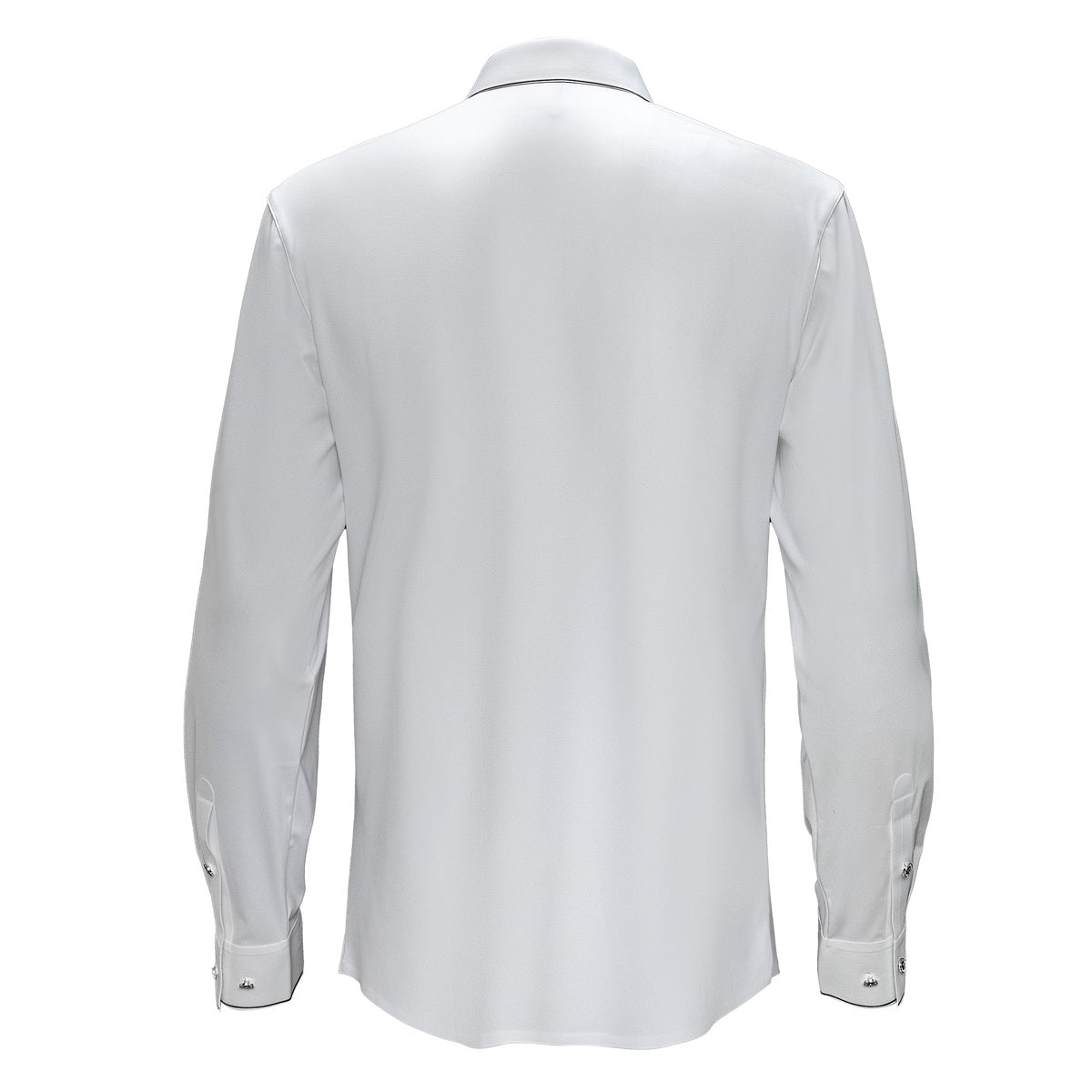  Barocco Imperial Essence Button-Up Shirt WHITE/SILVER - WHITE/SILVER - Bonton