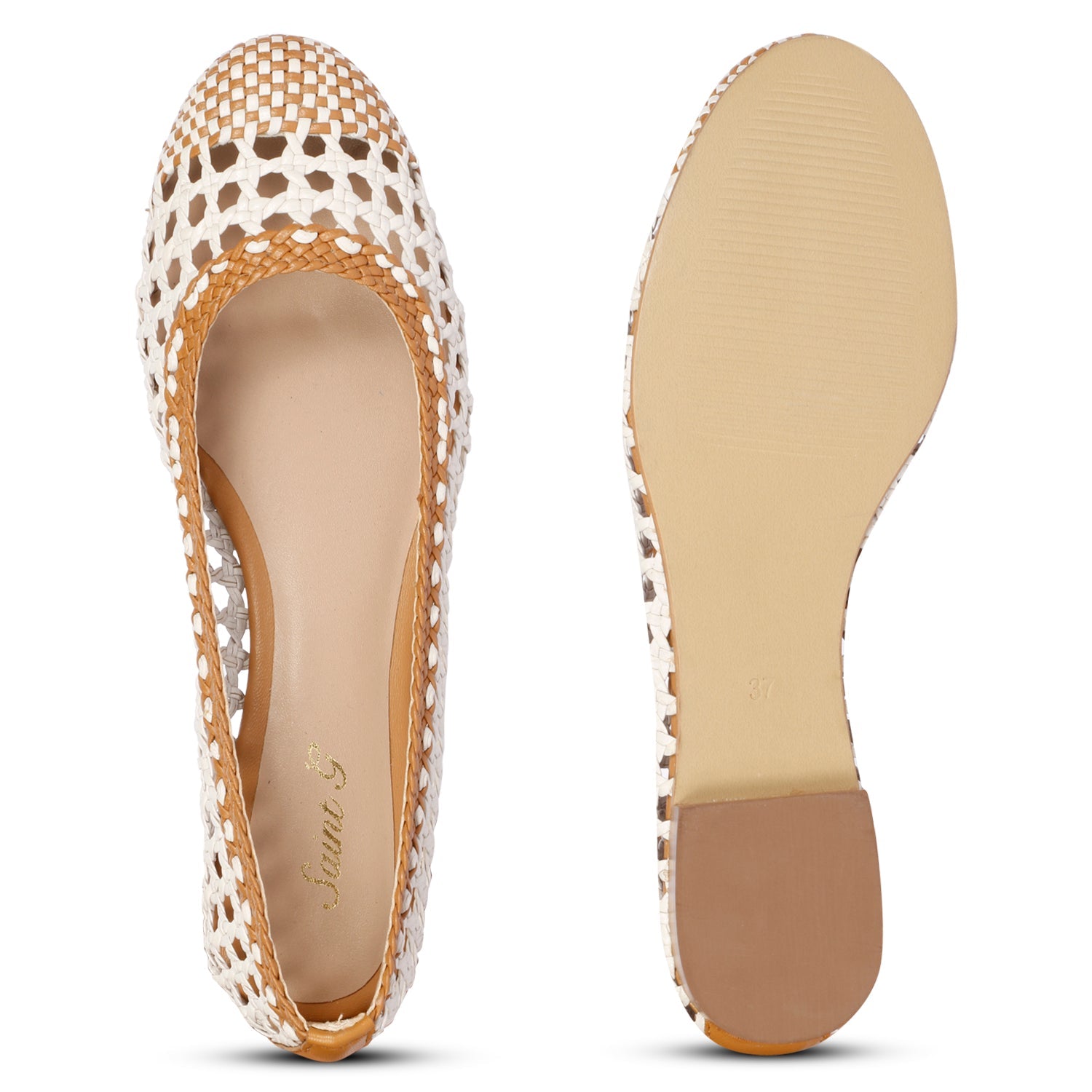  Saint G Via - Ballerina - Tan Ivory - Bonton
