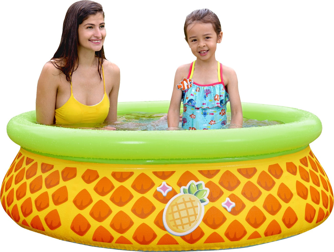  Pool Central Inflatable Pineapple Kiddie Swimming Pool - 5' - Default Title - Bonton