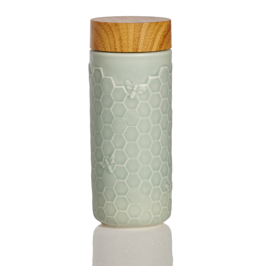  Acera Honey Bee Travel Mug - Taupe - Bonton