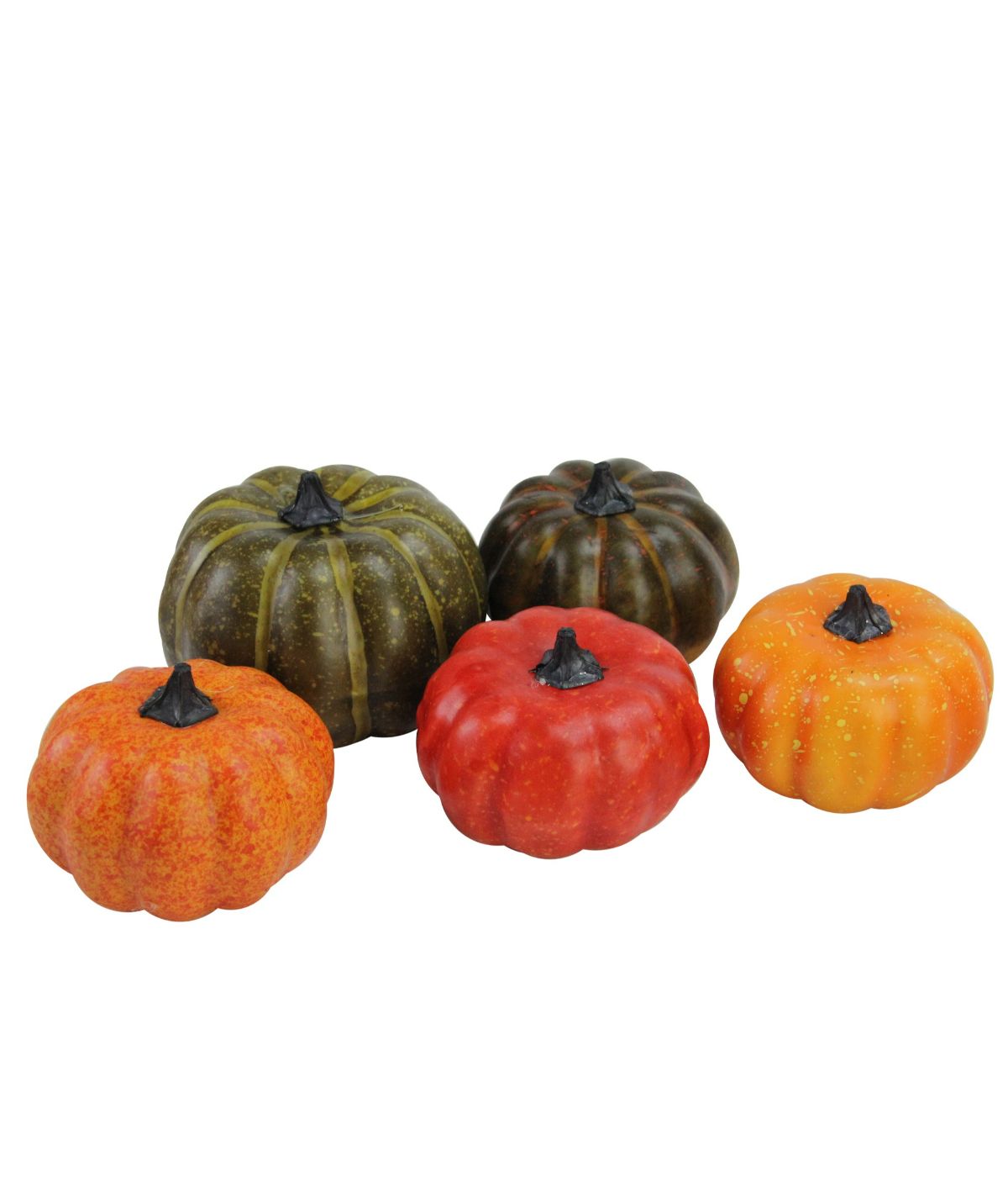  NorthLight Autumn Harvest Artificial Pumpkin Gourd Acorn and Leaf Decoration Set Orange - Orange - Bonton