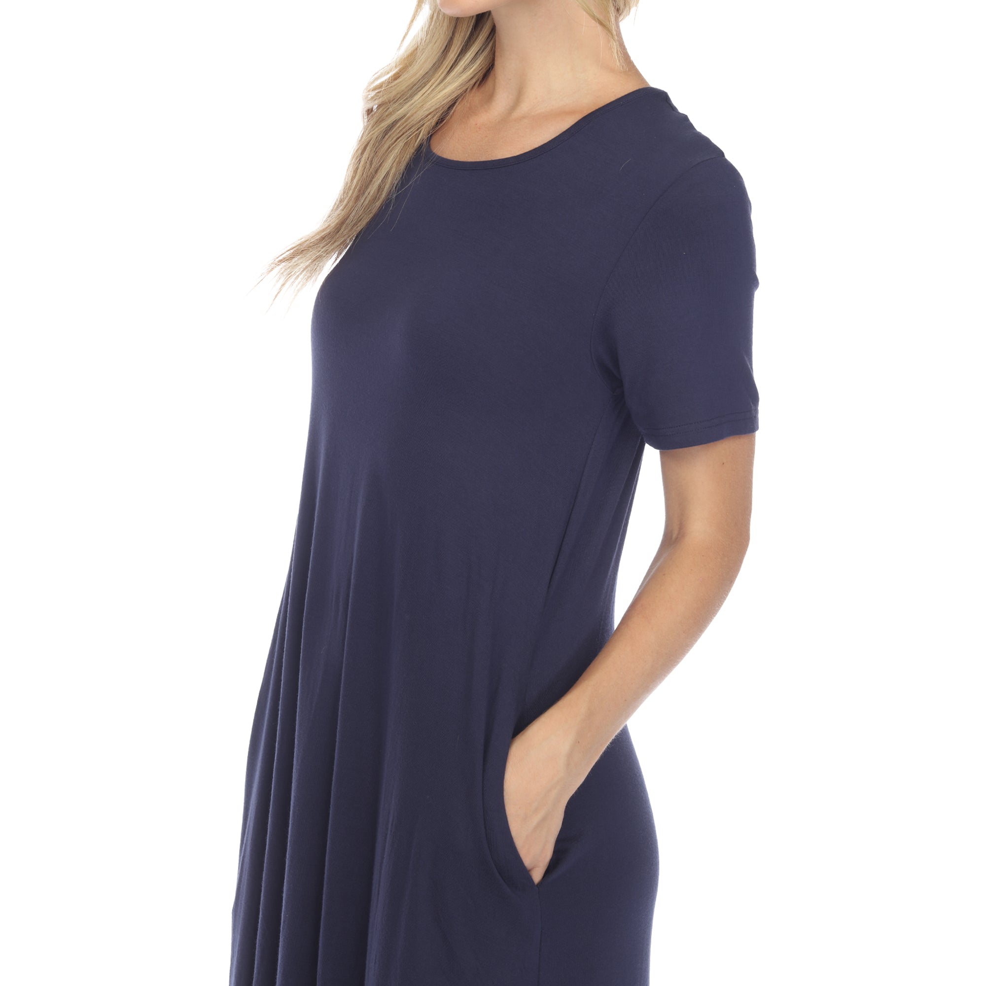  White Mark Women's Short Sleeve Midi Dress - Xlarge - Bonton