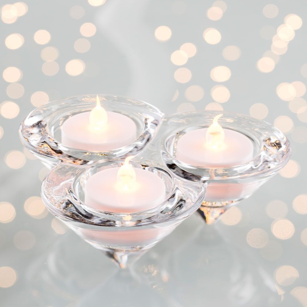  Galway Crystal Trio Votive Candleholder - Transparent - Bonton