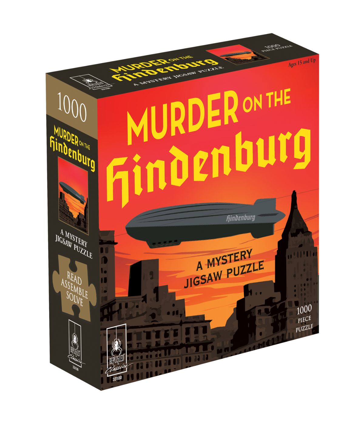  Murder on the Hindenburg Classic Mystery Jigsaw Puzzle: 1000 Pcs Multi - Multi - Bonton