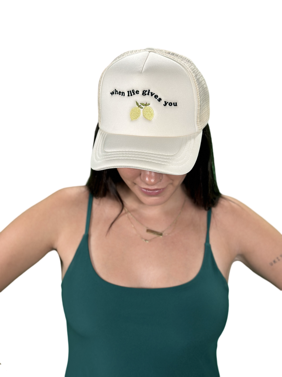  Lemonbella Eisley Hat “When Life Gives You Lemons” - Sage - Bonton