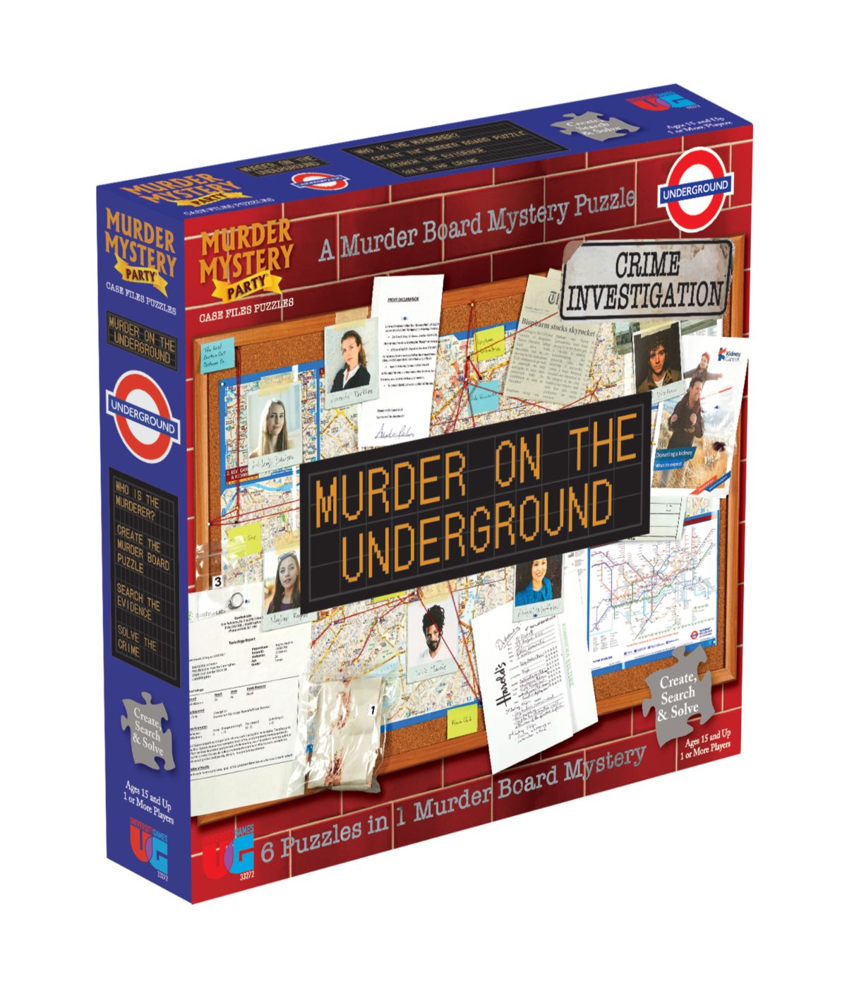  Murder Mystery Party Case Files Puzzles - Murder on the Underground: 1000 Pcs Multi - Multi - Bonton