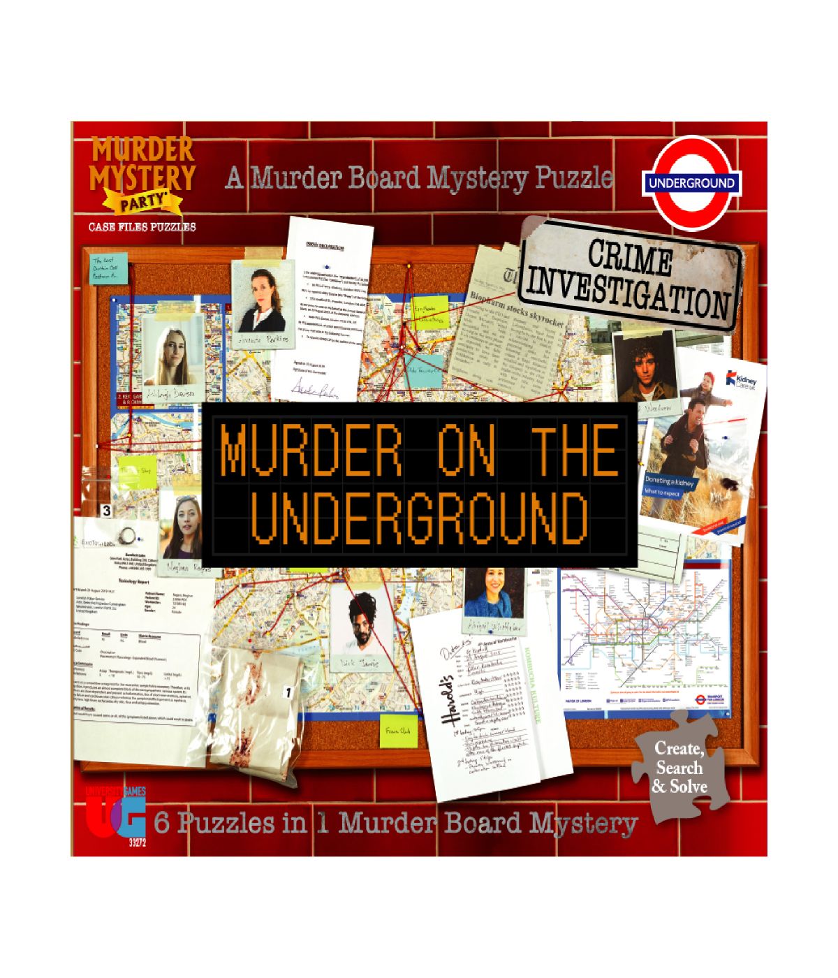  Murder Mystery Party Case Files Puzzles - Murder on the Underground: 1000 Pcs Multi - Multi - Bonton