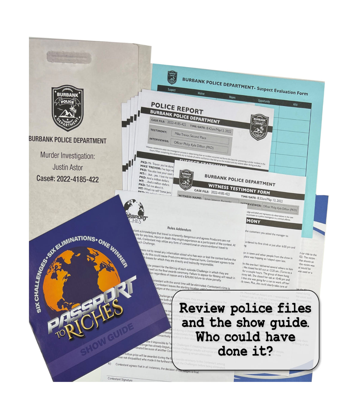  Murder Mystery Party Case Files Puzzles - Passport to Murder: 1000 Pcs Multi - Multi - Bonton