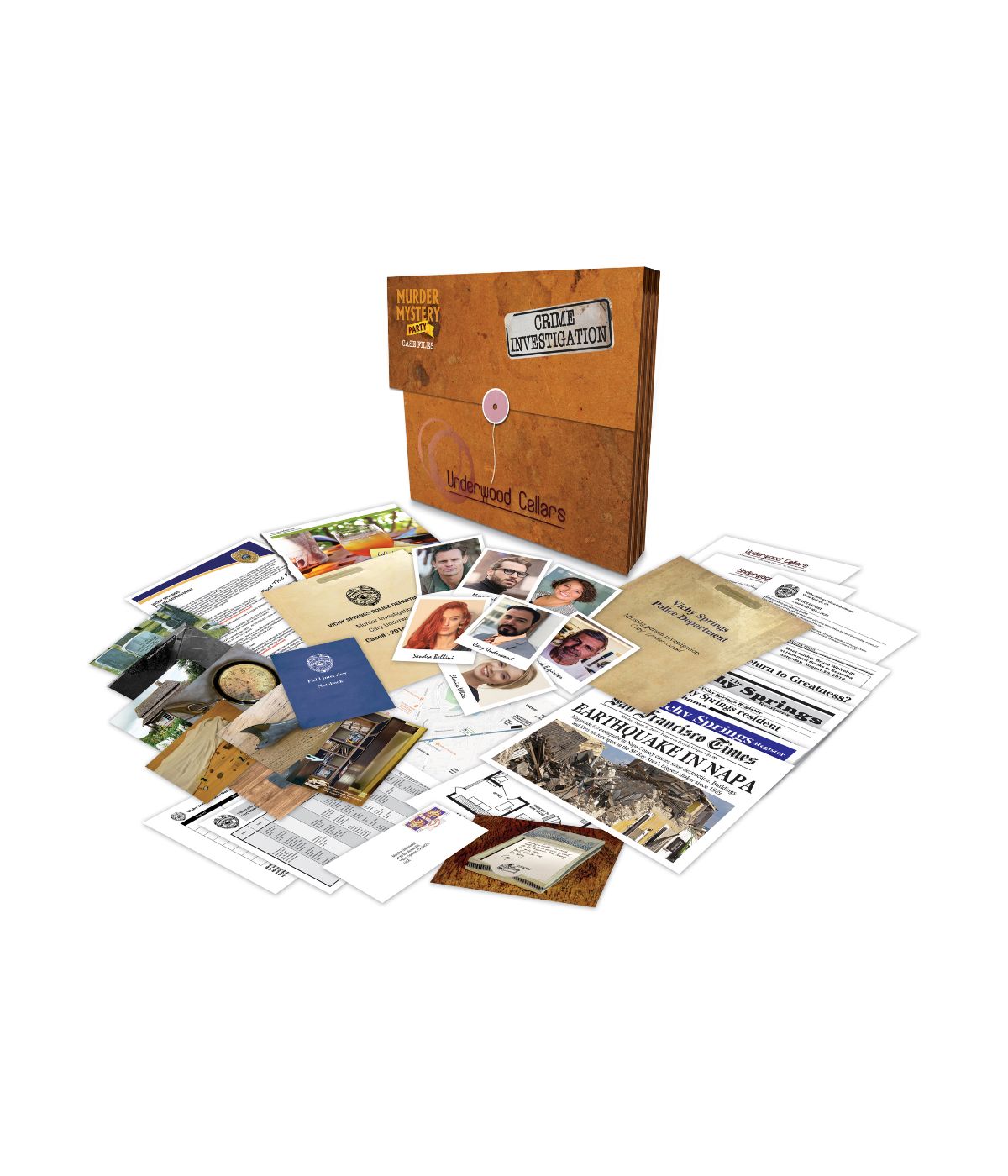  Murder Mystery Party Case Files: Underwood Cellars Multi - Multi - Bonton