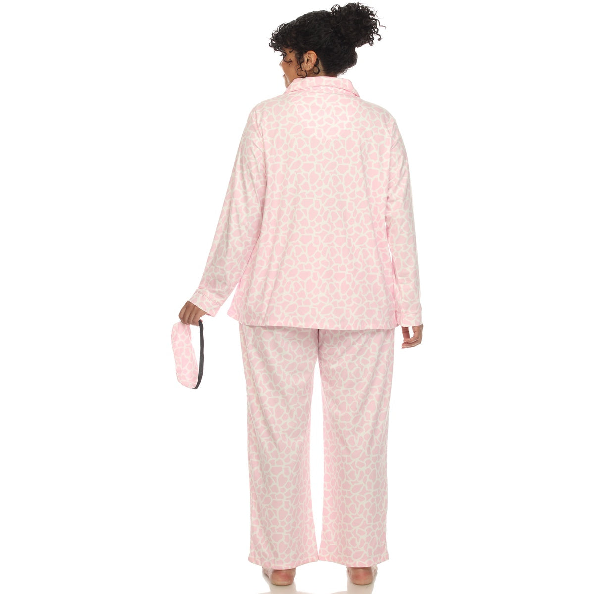  White Mark Plus Size Three-Piece Pajama Set - 1X - Bonton