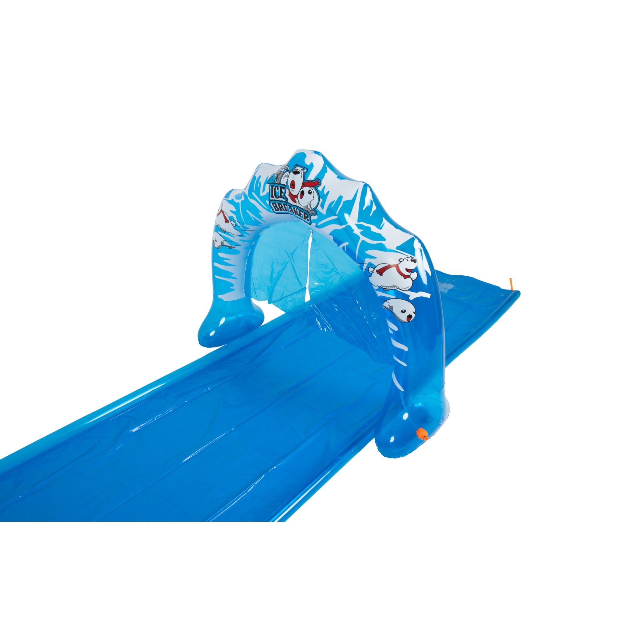  16' Blue and White Inflatable Ice Breaker Lawn Water Slide - Blue - Bonton