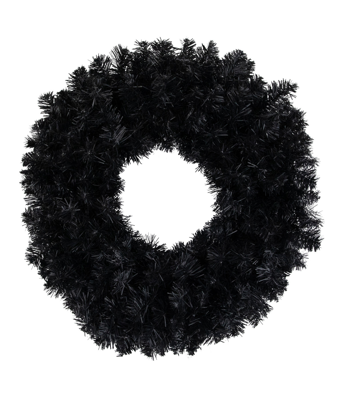  Black Colorado Spruce Artificial Halloween Wreath - Black - Bonton