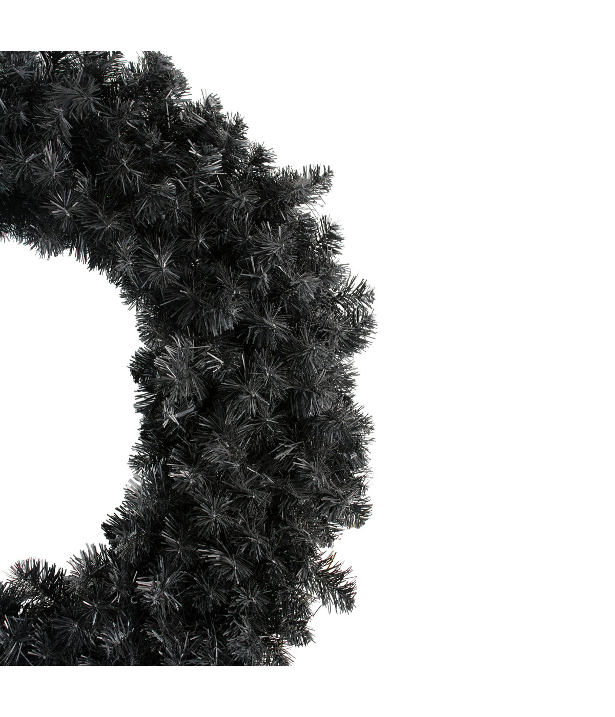  Black Colorado Spruce Artificial Halloween Wreath - Black - Bonton