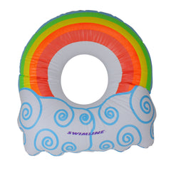 46" Inflatable Rainbow Cloud Ring Swimming Pool Float