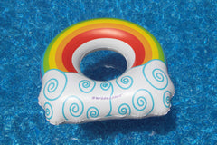 46" Inflatable Rainbow Cloud Ring Swimming Pool Float