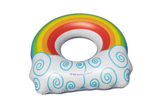 46" Inflatable Rainbow Cloud Ring Swimming Pool Float