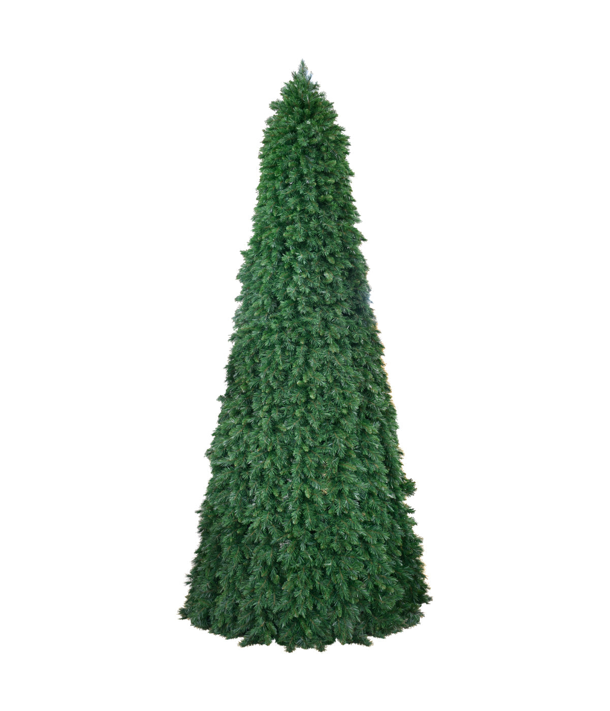  Pre-Lit Green Pencil Pine Artificial Christmas Tree - Clear Lights, 15' - Green - Bonton