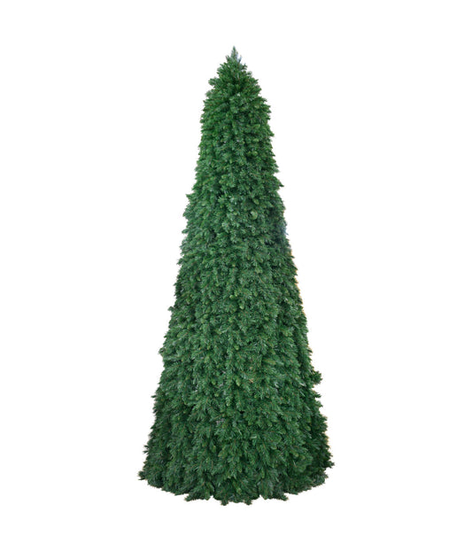 Pre-Lit Green Pencil Pine Artificial Christmas Tree - Clear Lights, 15'