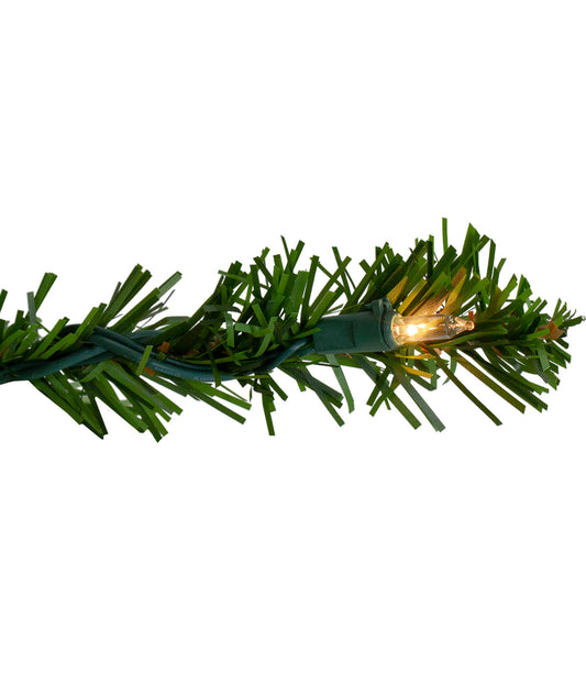 Canadian Pine Artificial Christmas Wall Tree with Pre-Lit Clear Lights, 7.5'