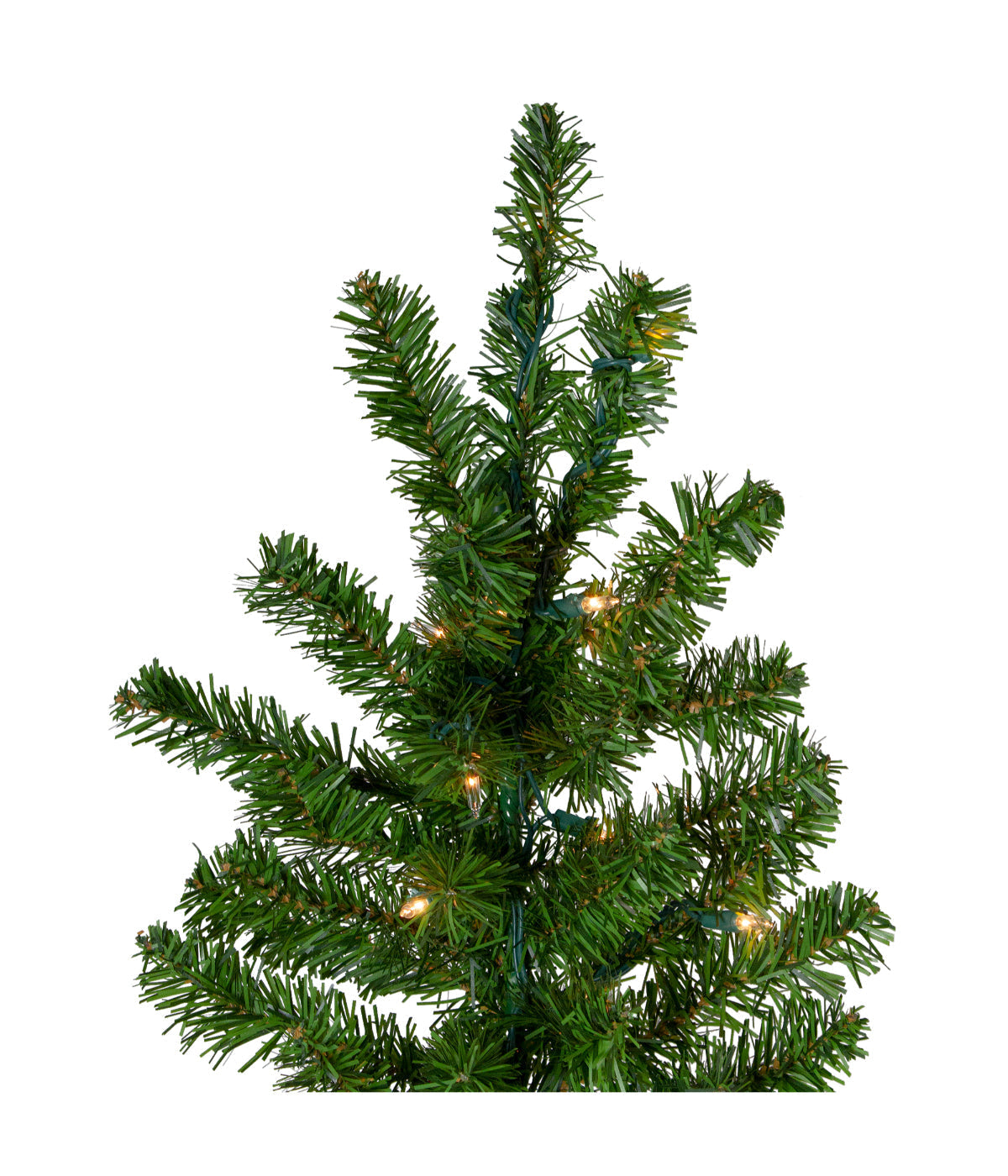  NorthLight Canadian Pine Artificial Christmas Wall Tree with Pre-Lit Clear Lights, 7.5' - Green - Bonton