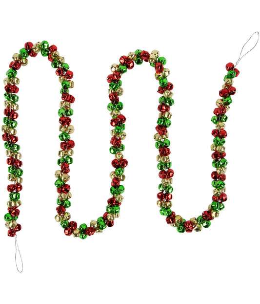 Jingle Bell Christmas Garland, 5'