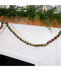 Jingle Bell Christmas Garland, 5'