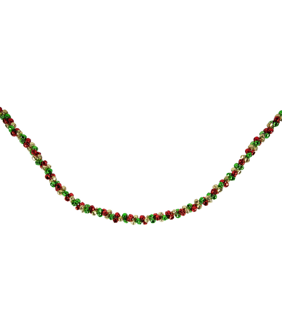  Jingle Bell Christmas Garland, 5' - Red - Bonton