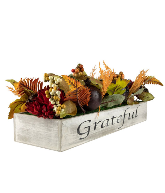 Autumn Harvest 3-Piece Candle Holder Centerpiece Red