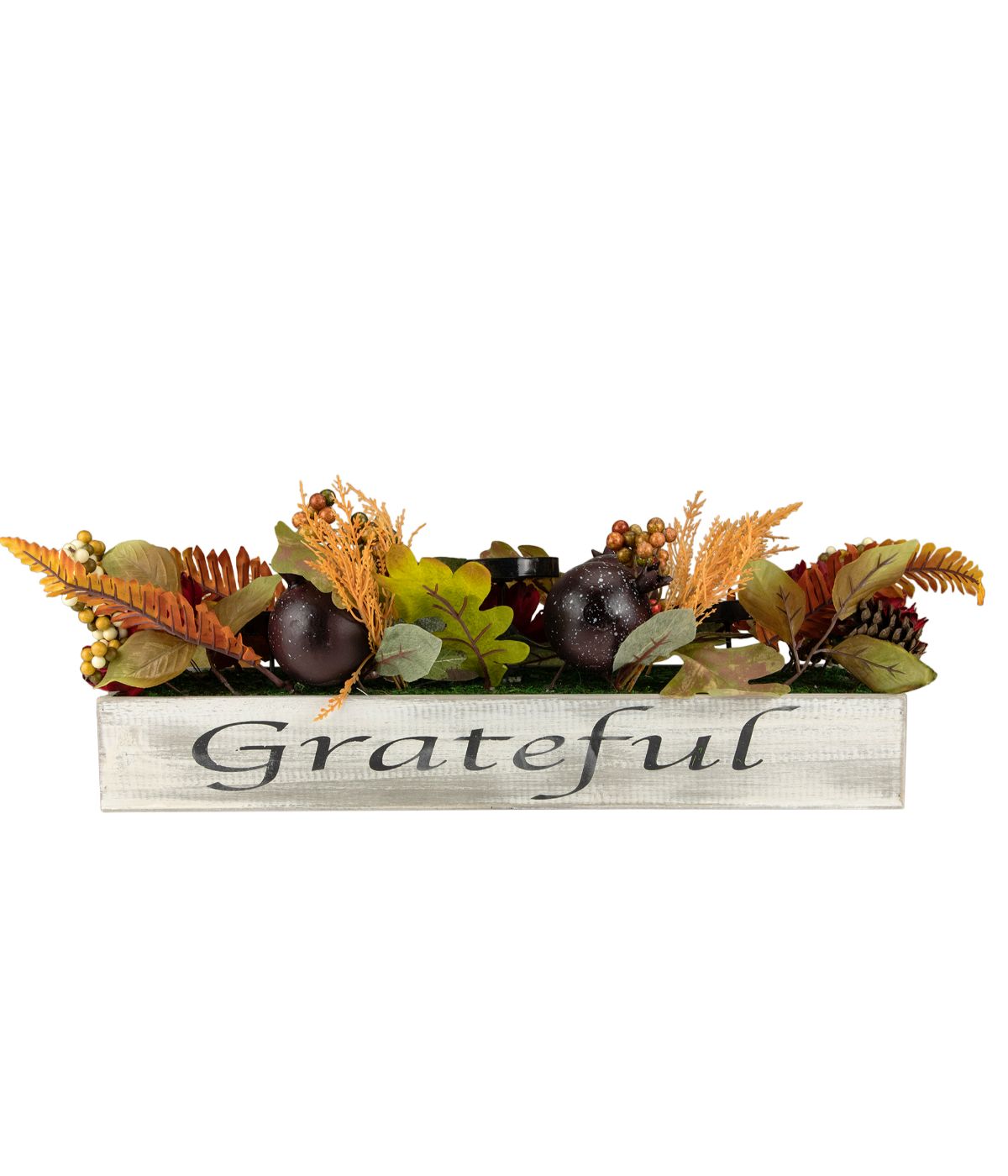 Autumn Harvest 3-Piece Candle Holder Centerpiece Red