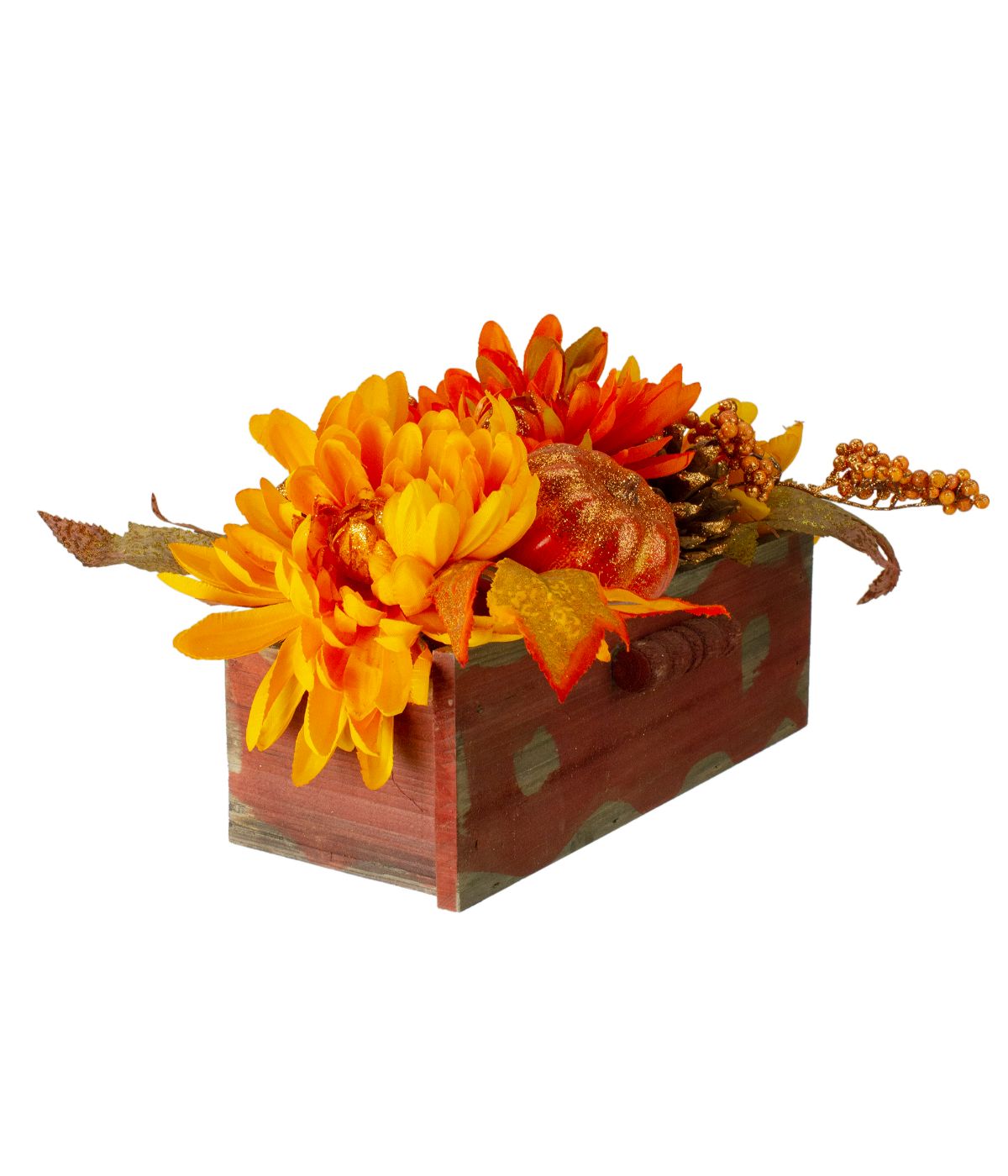  Autumn Harvest Maple Leaf and Berry Arrangement Centerpiece Orange - Orange - Bonton