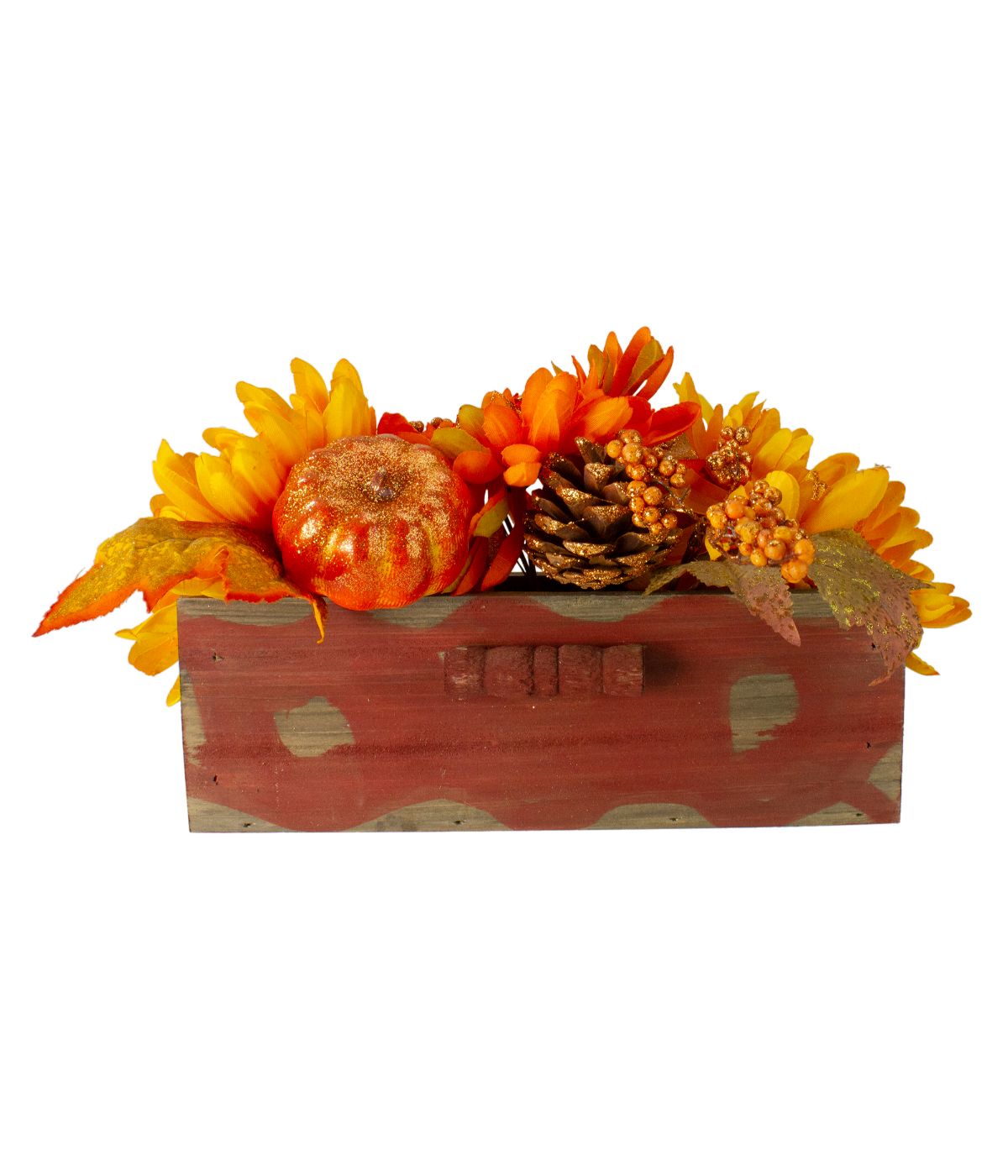  Autumn Harvest Maple Leaf and Berry Arrangement Centerpiece Orange - Orange - Bonton