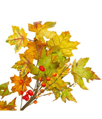 Leaves and Berries Artificial Thanksgiving Garland Red