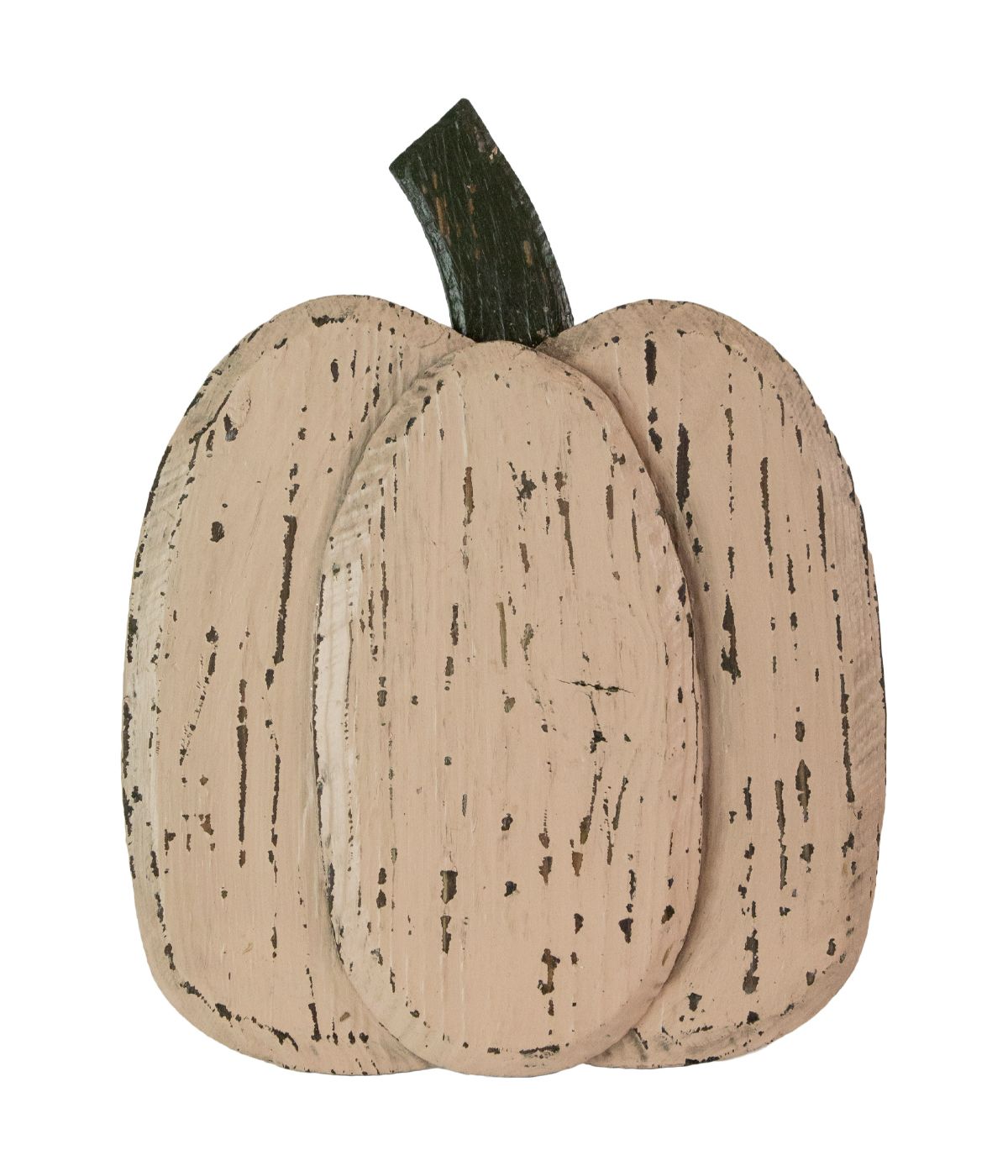  Large Beige Wooden Autumn Harvest Pumpkin Decoration Beige - Beige - Bonton