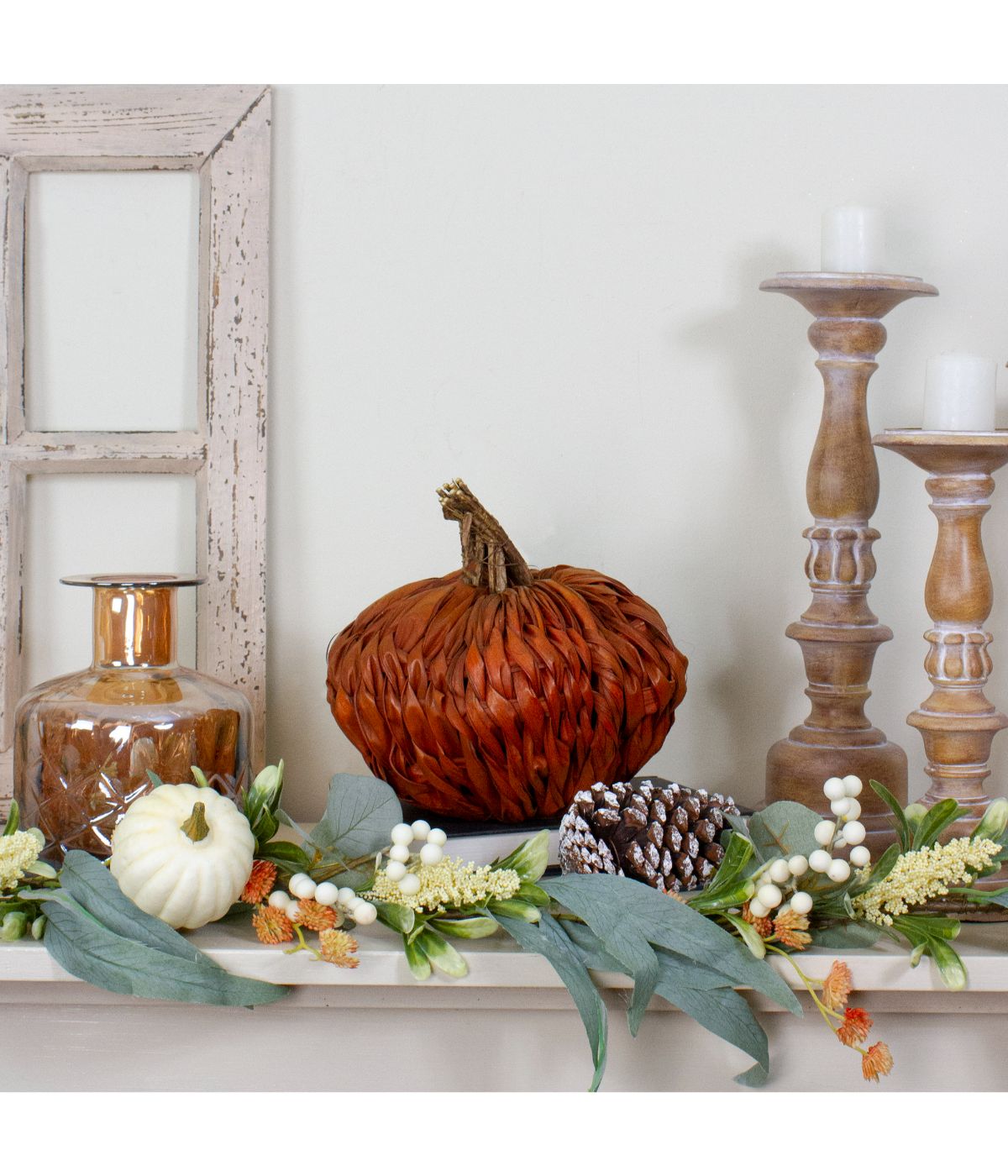  Orange Autumn Harvest Woven Pumpkin Decoration Orange - Orange - Bonton