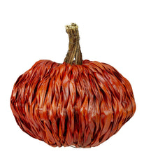 Orange Autumn Harvest Woven Pumpkin Decoration Orange