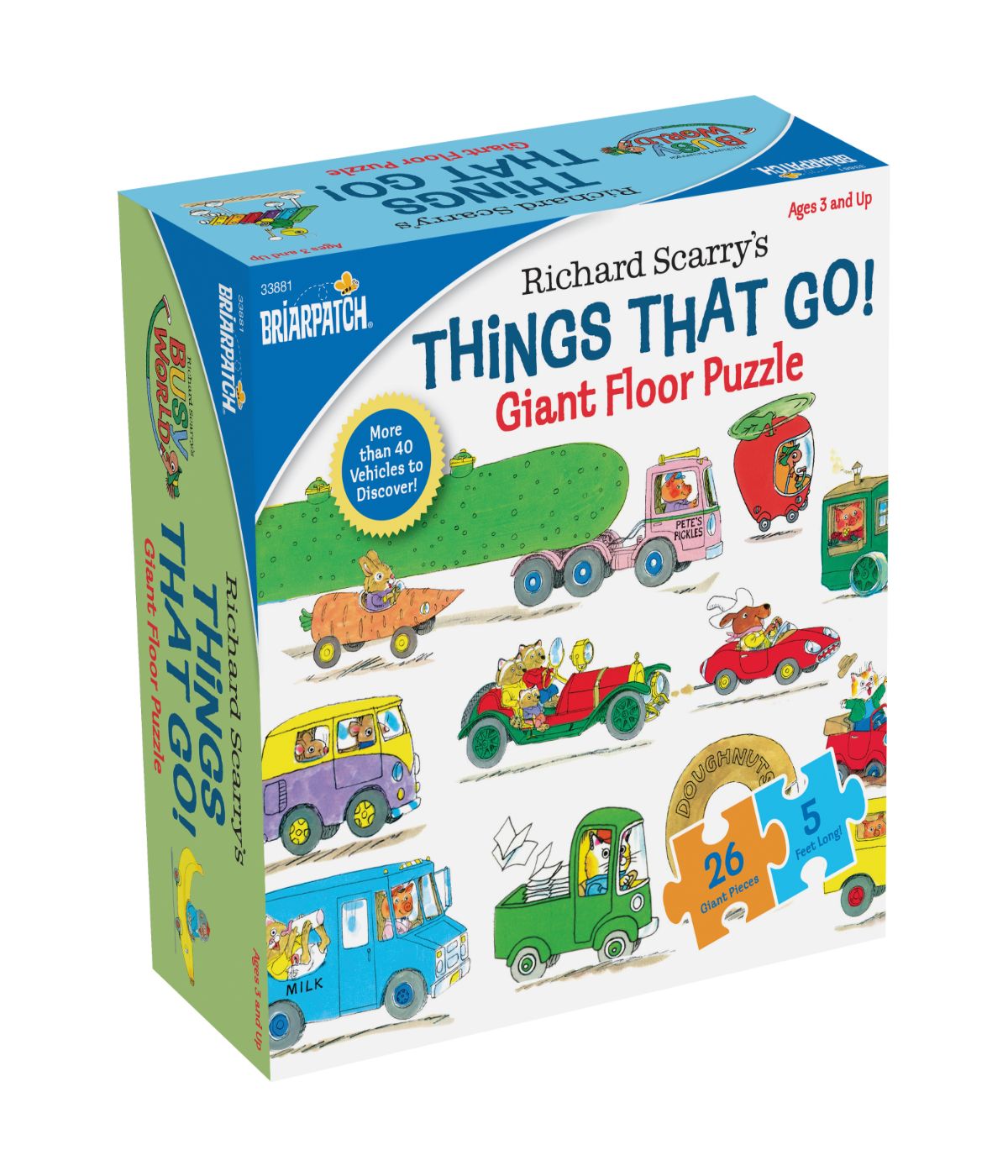  Richard Scarry's Things That Go! Giant Floor Puzzle: 26 Pcs Multi - Multi - Bonton