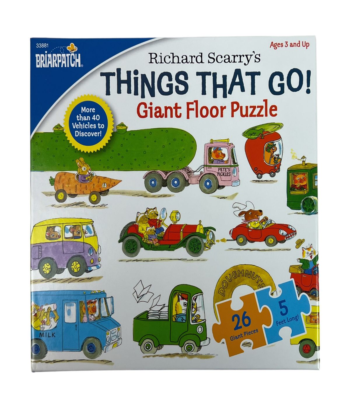  Richard Scarry's Things That Go! Giant Floor Puzzle: 26 Pcs Multi - Multi - Bonton