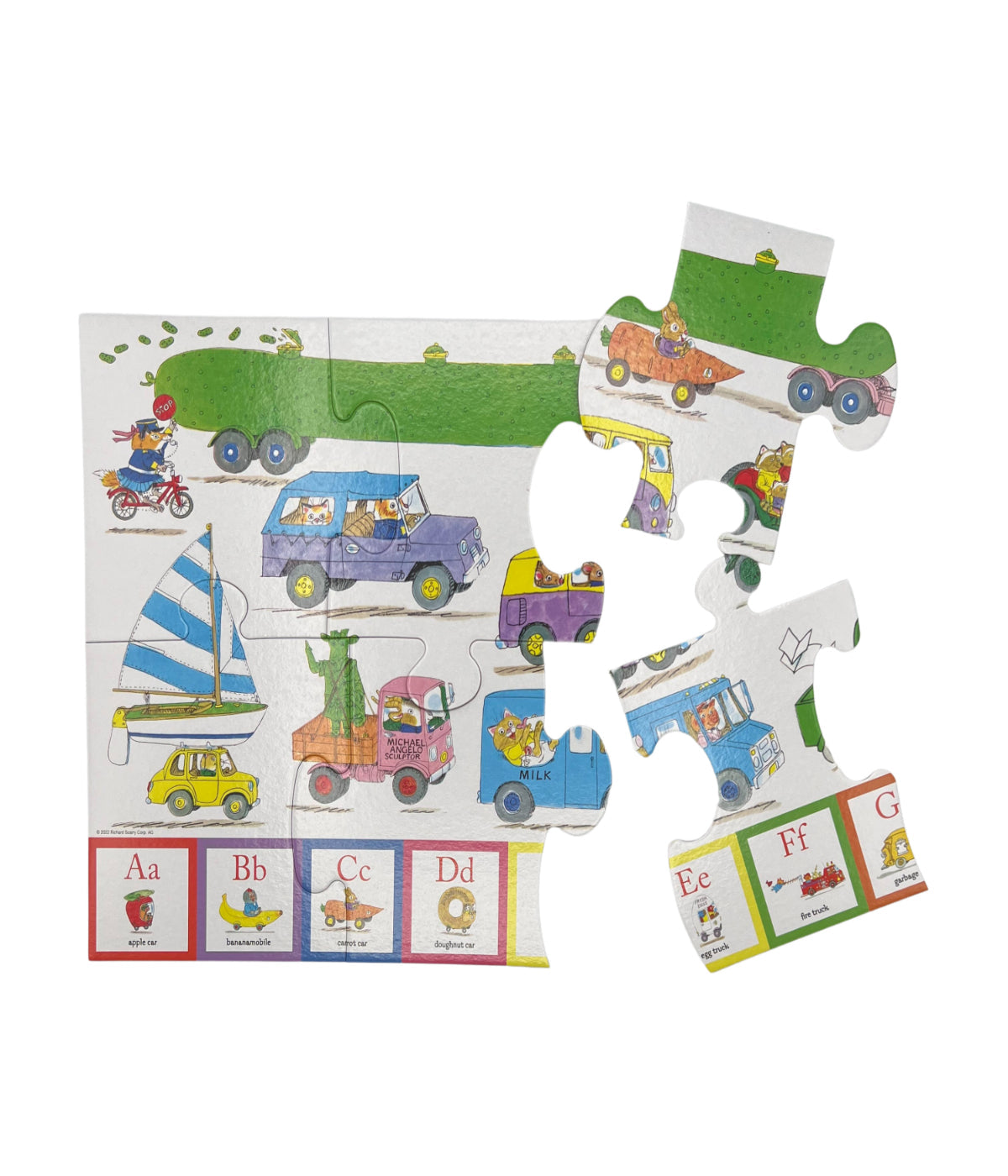  Richard Scarry's Things That Go! Giant Floor Puzzle: 26 Pcs Multi - Multi - Bonton