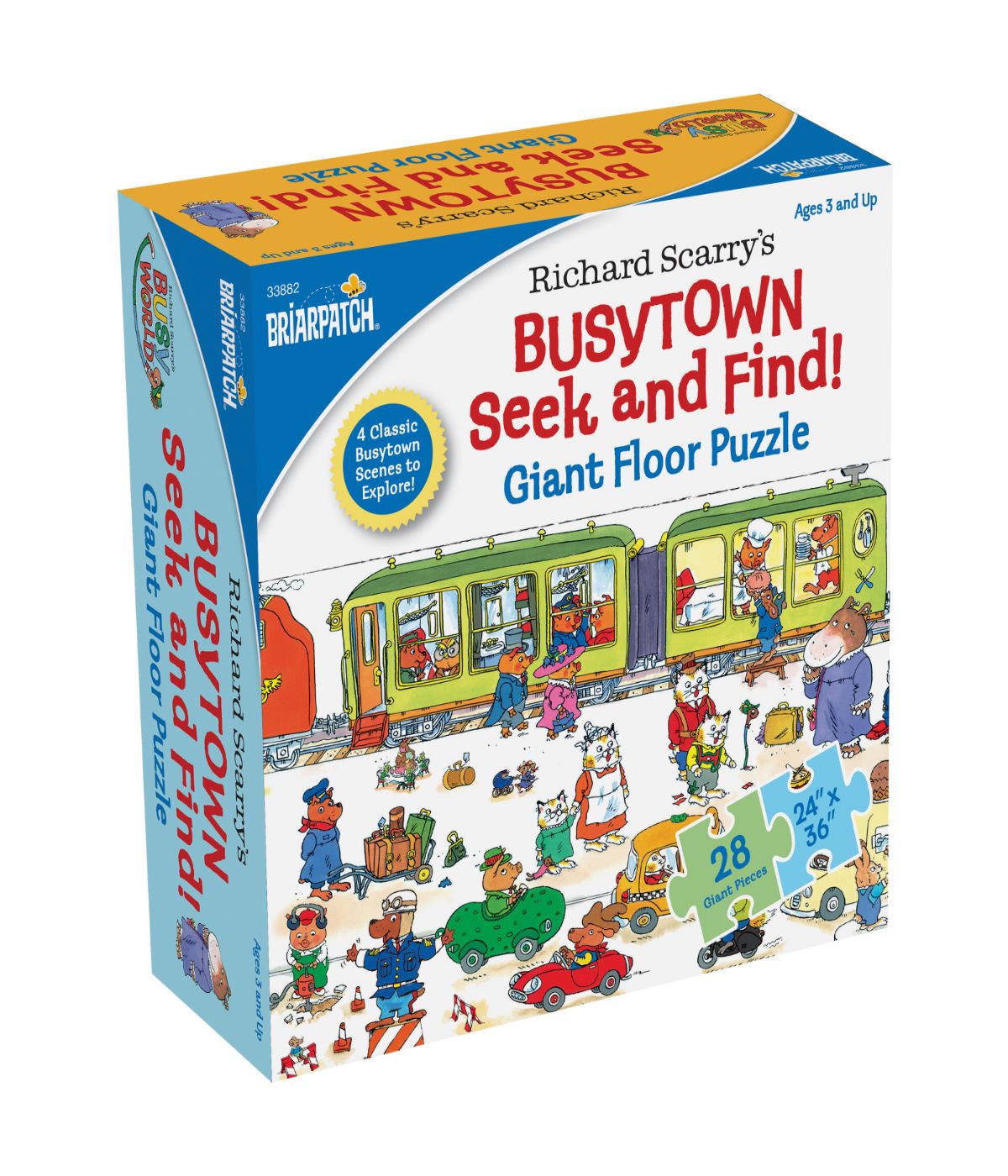  Richard Scarry's Busytown Seek and Find! Giant Floor Puzzle: 28 Pcs Multi - Multi - Bonton