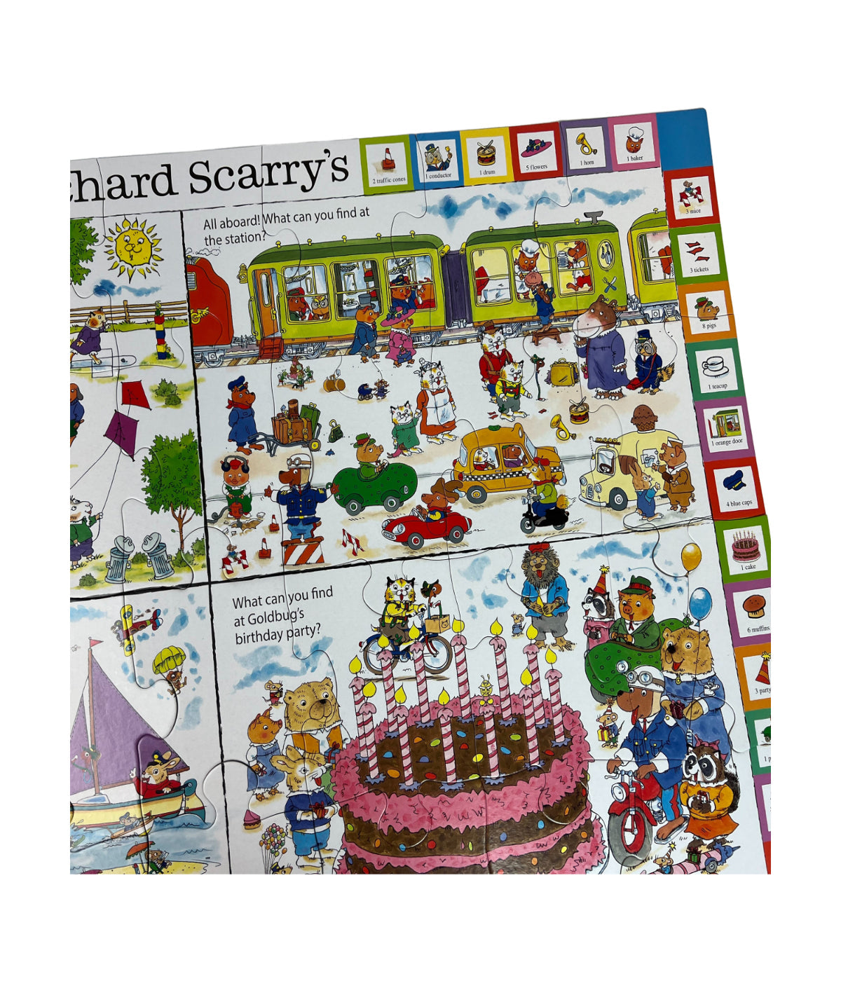  Richard Scarry's Busytown Seek and Find! Giant Floor Puzzle: 28 Pcs Multi - Multi - Bonton