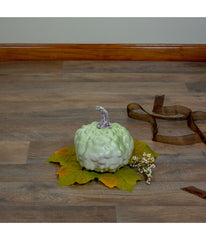 Green Textured Pumpkin Fall Harvest Table Top Decoration Green