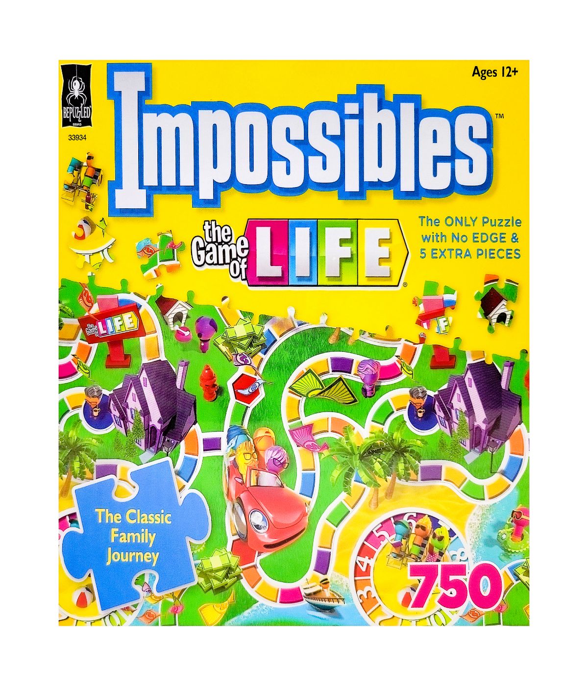  Impossibles Puzzle - Hasbro The Game of Life: 750 Pcs Multi - Multi - Bonton