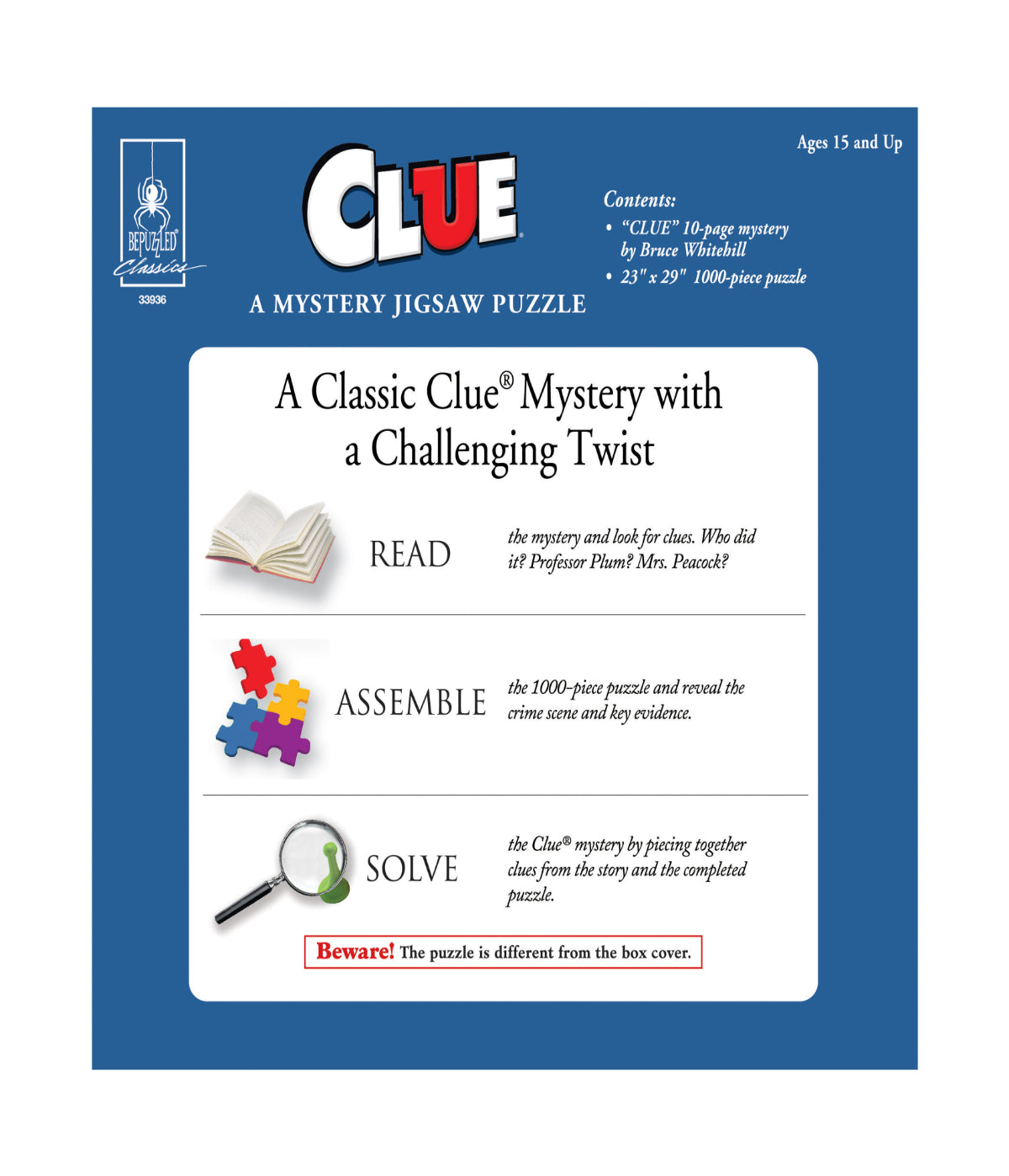  Clue - A Mystery Jigsaw Puzzle: 1000 Pcs Multi - Multi - Bonton