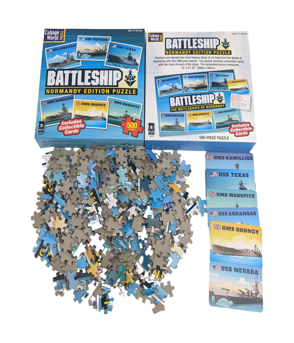  Collage World Puzzle - Battleship Normandy Edition Puzzle: 500 Pcs Multi - Multi - Bonton