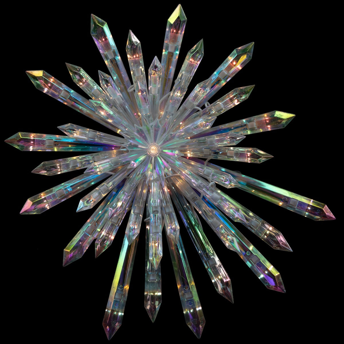  Northlight Lighted Iridescent Icicles Christmas Tree Topper - 14