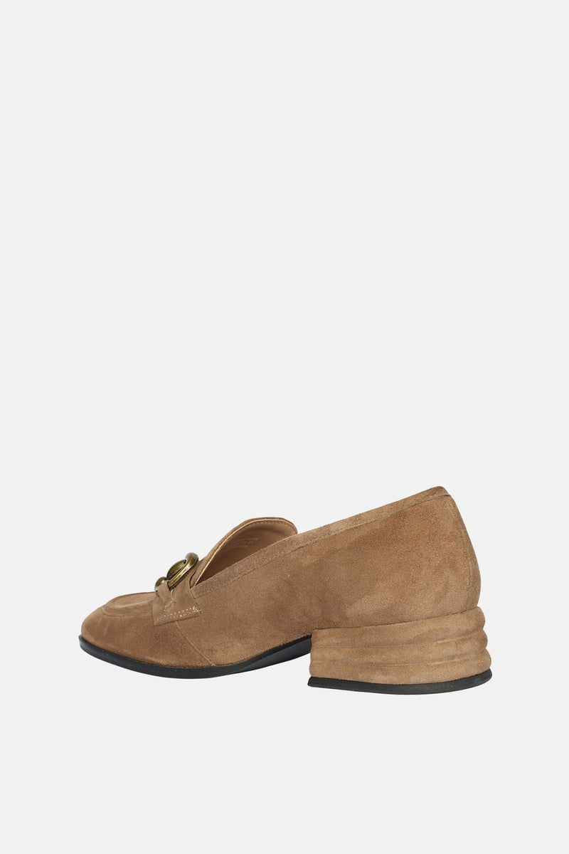  Saint G Jacqueline Suede - Flat Loafers - Dark Taupe - Bonton