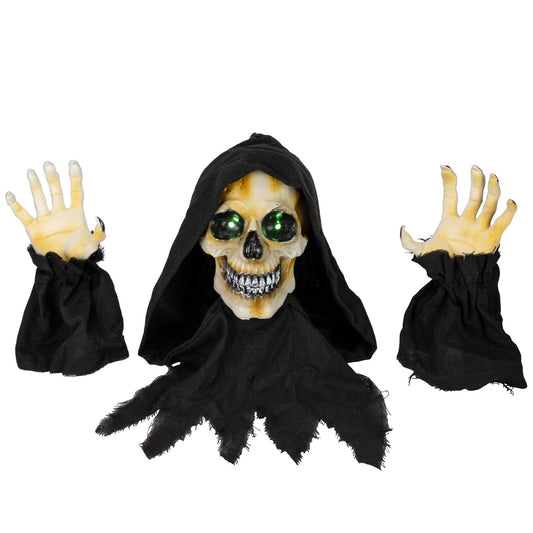 8" LED Lighted Grim Reaper With Sound Outdoor Halloween Decoration