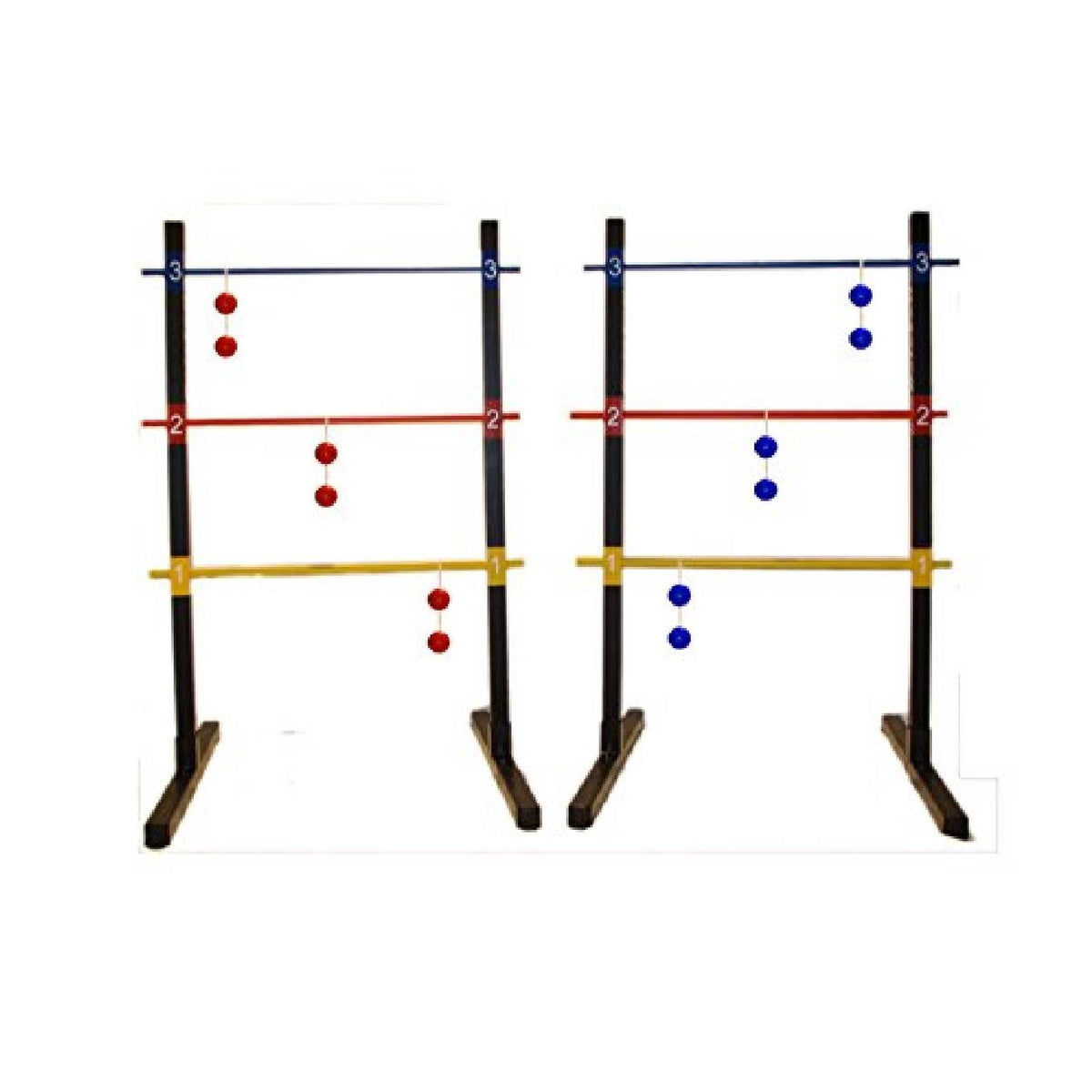  Bolaball Pro Ladder Toss Indoor Outdoor Game Set for Yard & Lawn Games With 6 Soft Rubber Bolo Balls Heavy Duty Bars Stands & Travel Carrying Case | Game for Family Kids Beach Party Picnic & Adults - Default Title - Bonton