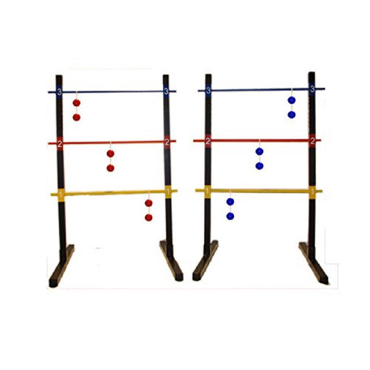 Pro Ladder Toss Indoor Outdoor Game Set for Yard & Lawn Games With 6 Soft Rubber Bolo Balls Heavy Duty Bars Stands & Travel Carrying Case | Game for Family Kids Beach Party Picnic & Adults